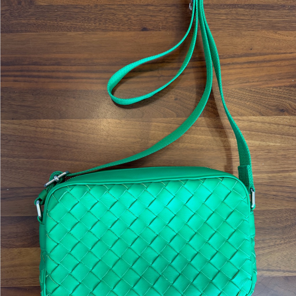 Green Woven Crossbody Bottega Veneta